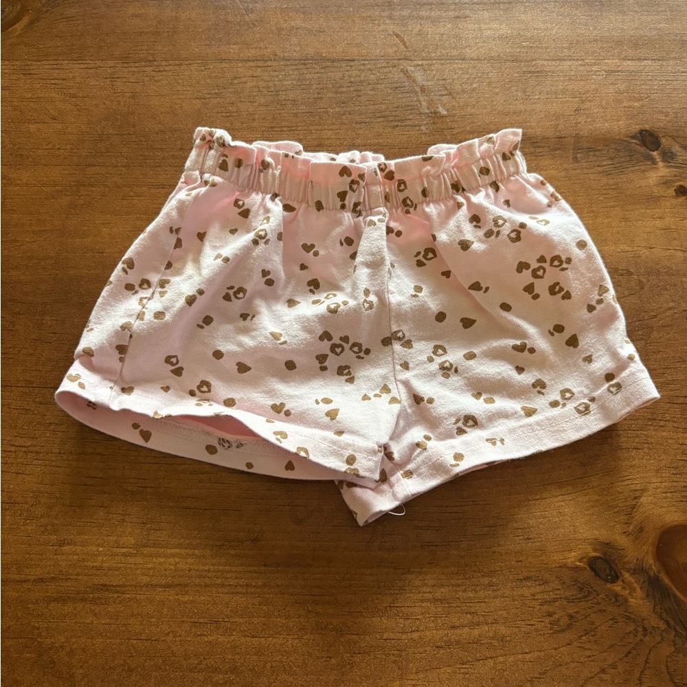🩷 6 for $20 🩷 Carter's Pink Shorts with Brown Heart Pattern